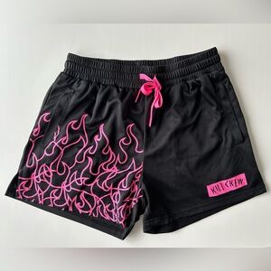 Kill Crew New MUAY THAI FLAME SHORTS - BLACK / PINK